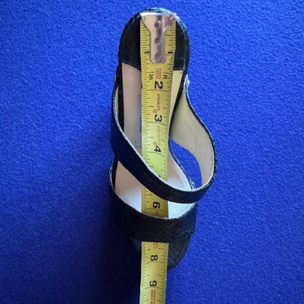 Authentic Jimmy Choo Black Python Heeled Sandals … - image 3